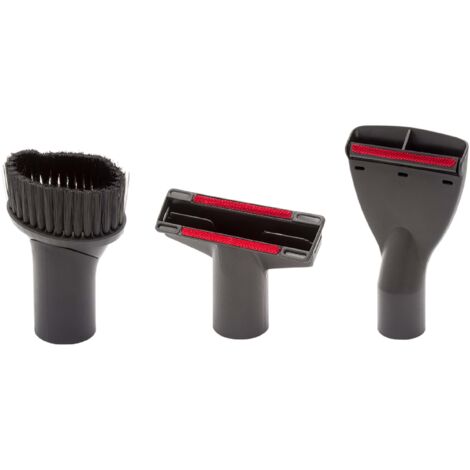 vhbw 5-Part Vacuum Cleaner Car Cleaning Nozzle Set compatible Vacuum Cleaners - 35 mm Black