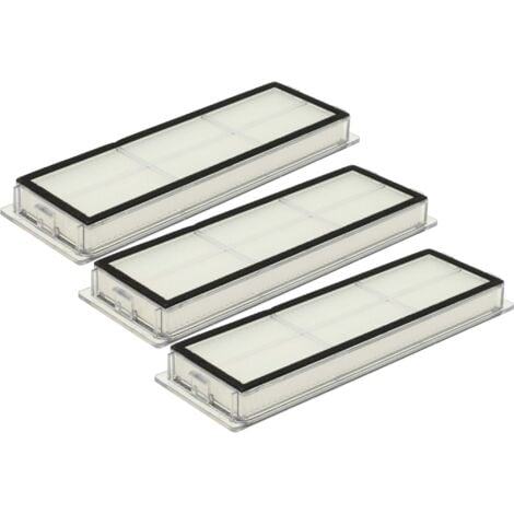 vhbw 3x HEPA Filter compatible with Mova E30 Ultra Robot Vacuum Cleaner - Air Filters, 15.1 x 4.9 x 1.5 cm