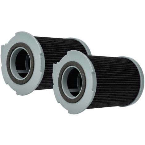 vhbw 2x Filter compatible with LG VC-7070 CTS, VC-7070 CT, VC-7070 CTR, VC-7070 CP, VC-7070 Vacuum Cleaner - HEPA filter Black Grey