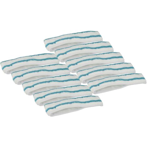 vhbw 10x Replacement Cover Scrubber Sleeve compatible with Leifheit Window Washer M Window Cleaner Squeegee - Mop Attachment Cloth Pad (1/5)