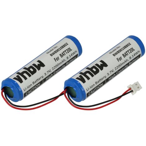 vhbw 2x Battery compatible with Midland ER200, ER300 Digital Radio (2200 mAh, 3.7 V, Li-Ion) (1/5)