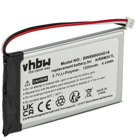 vhbw Battery Replacement for Autec R0BATT00E0018 for Industrial Radio Remote Control (1200 mAh, 3.7 V, Li-polymer, without Housing)