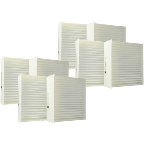 vhbw Air Filter Set Replacement for Zehnder 527004280, 521 012 720 for Ventilation Devices - M5 / F7 8-Part Kit, 17 x 17 x 4.5 cm White