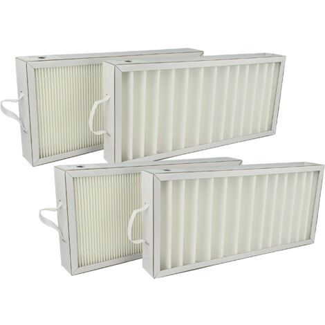 vhbw Air Filter Set compatible with Pluggit Avent P300N, AP300, P300 Ventilation Devices - G4 / F7 4-Part Kit, 35 x 16 x 4.5 cm White (1/5)