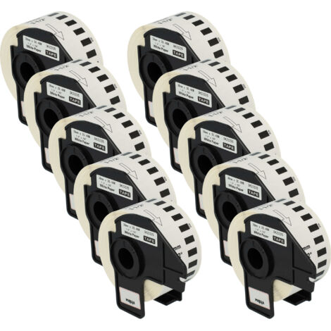 vhbw 10x Label Roll 38mm x 30.48m (1 Label) compatible with Brother PT QL720NW Label Maker (1/5)