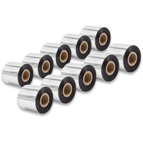 vhbw 10x Thermal Ribbon compatible with Godex RT700, G530, G500, EZPI ...