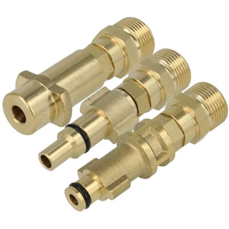 vhbw 3pcs Adapter Set to M22 Thread compatible with Lavor Lander 3000, 280 High-Pressure Cleaner - Quick Coupling (1/5)
