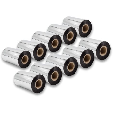 vhbw 10x Thermal Ribbon compatible with Zebra PAX-Serie, 105SL, 105SE ...