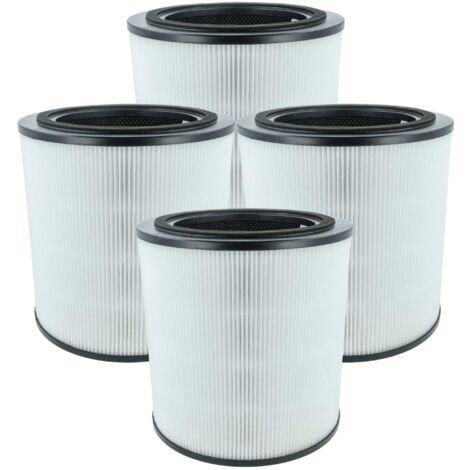 vhbw 4x Activated Carbon Filter Replacement for Bosch 7733701945 for Air Purifier - H13 Air Filter Black White (1/5)