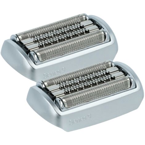 vhbw 2x Shaver Heads Replacement for Braun 92M for Electric Shaver, Silver (1/5)