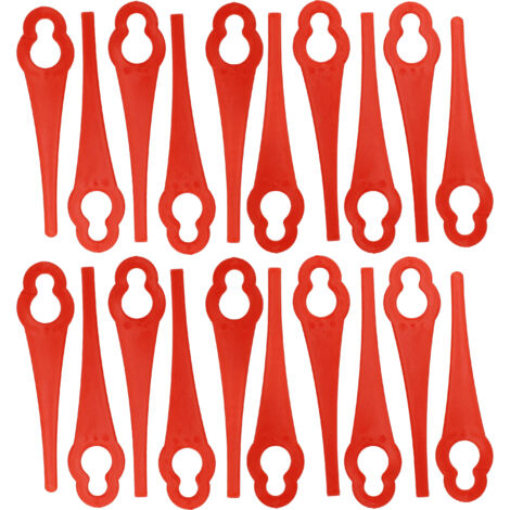 vhbw 20x Blade Replacement for Ozito PXCLTA-20, PXCLTA-20U for Cordless Strimmer - Cutter Blades, Red, plastic / nylon (1/5)