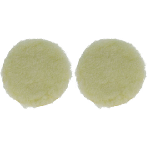 vhbw 2x Polishing Pad Replacement for Bosch 2609256049 for Eccentric & Orbital Sanders - 12.5 cm working diameter, 16 g, beige (1/5)