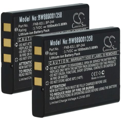 vhbw 2x Battery compatible with Dynascan AD-09 Radio, Walkie-Talkie (1050 mAh, 3.7 V, Li-Ion) (1/5)