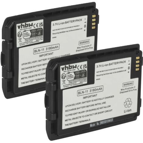 vhbw 2x Battery compatible with EADS Tetra Cassidian TH1N, P8GR Radio, Walkie-Talkie (3180 mAh, 3.7 V, Li-Ion) (1/5)