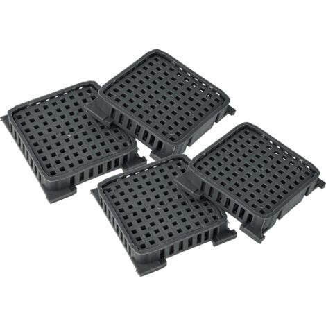 vhbw 4x Air Filter compatible with Liebherr CBNsfd 5723-20B, CBNsfd 5733-20A, CBNsfd 5223-20A, CBNsfd 5223-20B Fridge - Activated Carbon (1/5)