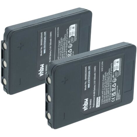 Vhbw Batteria NiMH 7.2V 2300mAh – Sostituisce Autec MH0707L, NC0707L, Per Radiocomandi Industriali E Telecomandi (2 Pezzi)