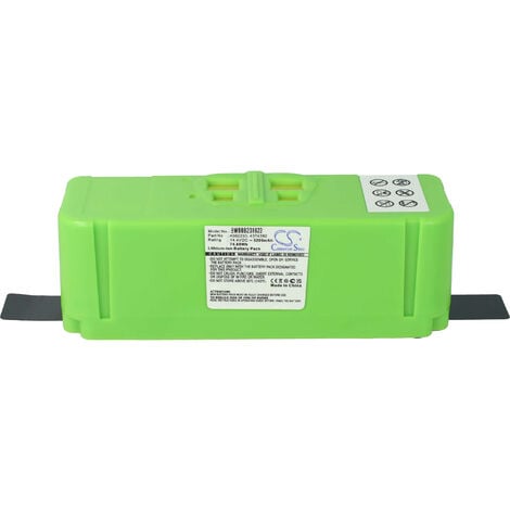 vhbw Replacement Battery with iRobot Roomba 896, 960, 965, 980, 985 Cleaner Home Cleaner (5200mAh, 14.4V, Li-Ion)