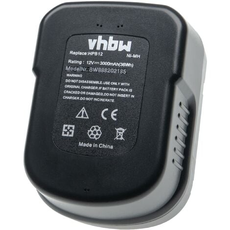 vhbw Battery compatible with Black Decker EPC12CABK EPC12 H1