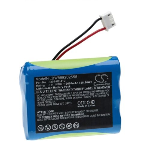 vhbw Battery Replacement for Peaktech 301-62-412 for Measuring Devices (2600mAh, 11.1V, Li-Ion)