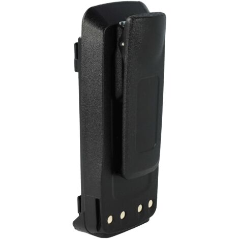 vhbw Battery Replacement for Motorola PMNN4065, PMNN4065A, PMNN4066 for Radio, Walkie-Talkie (2600mAh, 7.4V, Li-Ion) + Belt Clip