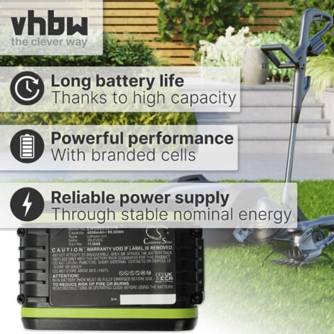 vhbw Replacement Battery compatible with Worx WR141 WR141E