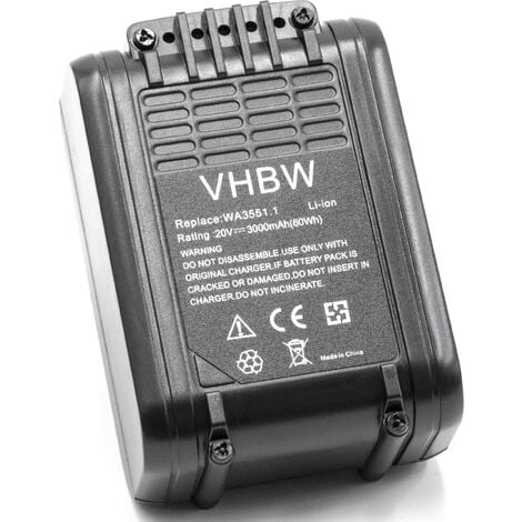 vhbw Battery compatible with Worx WG156 WG157 WG157E WG157E.9