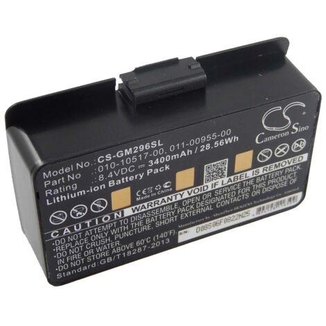 vhbw Battery compatible with Garmin GPSMap 376, 376C, 276c, 276, 278, 378, 296, 478, 396 GPS Navigation System Sat Nav (3400mAh, 8.4 V, Li-Ion)