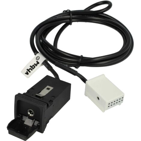 vhbw AUX Audio Adapter Cable Radio compatible with Audi / Seat / Skoda / VW RCD500, RCD310, MFD2, RCD200, RCD300, RCD210 Car, Car Radio