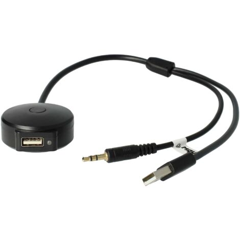vhbw AUX USB Audio Adapter Cable Radio (30 cm) compatible with BMW MY 09/2006+ Series 3 Coupé Car, Car Radio - USB, Bluetooth