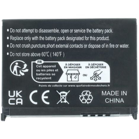 vhbw 1x Battery compatible with Garmin Zumo 660LM, 650, 210 CE, 600, 660, 220, 665LM, 665, 210 GPS Navigation System Sat Nav (1880mAh, 3.7 V, Li-Ion)