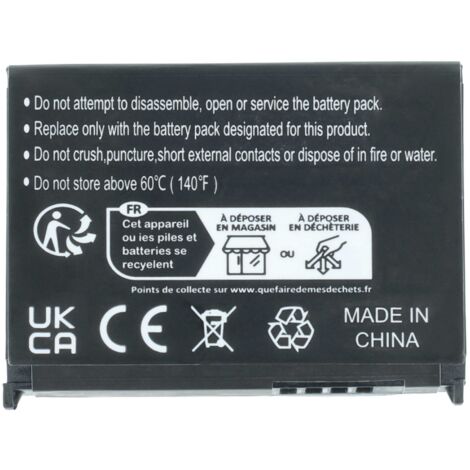 vhbw 1x Battery compatible with Garmin Zumo 660LM, 650, 210 CE, 600, 660, 220, 665LM, 665, 210 GPS Navigation System Sat Nav (1880mAh, 3.7 V, Li-Ion)