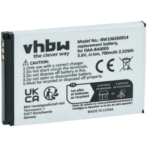 vhbw Replacement Battery compatible with Creative Zen Micro, Zen Micro ...