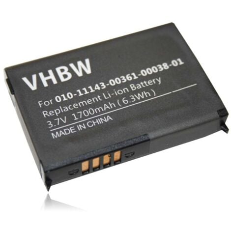 vhbw 1x Battery Replacement for Garmin 361-00038-01, 010-11143-00 for GPS Navigation System Sat Nav (1700mAh, 3.7 V, Li-Ion)