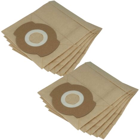 vhbw 10 Paper Dust Bags Replacement for Bosch 2609256F34 for Vacuum Cleaner, 18.1cm x 15.2cm, brown (1/5)