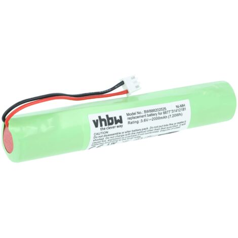 Vhbw 10x Battery Replacement For 1/3AA For Model Making Device (250mAh, 1.2 V, NiMH, Green, With