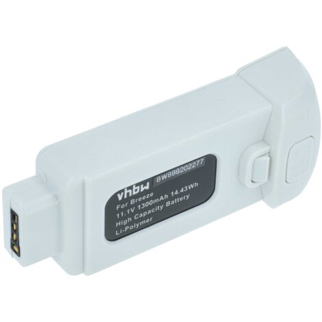 vhbw Replacement Battery compatible with Yuneec Breeze, Breeze 4K Drone Multicopter Quadrocopter (1300 mAh, 11.1 V, Li-polymer)