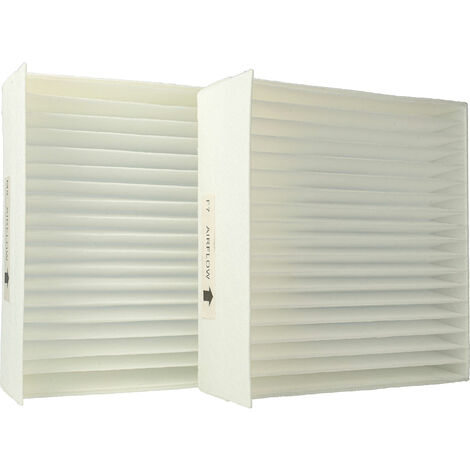 vhbw Air Filter Set compatible with Zehnder Climos 200 Ventilation Devices - M5 / F7 2-Part Kit, 17 x 17 x 4.5 cm White (1/5)