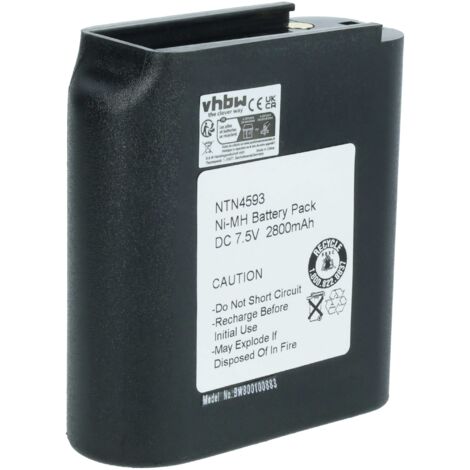 vhbw Replacement Battery compatible with Motorola MX1000, MX2000, MX3000, MX3010, MX3013, T2000 Radio, Walkie-Talkie (2700mAh, 7.5V, NiMH) (1/5)