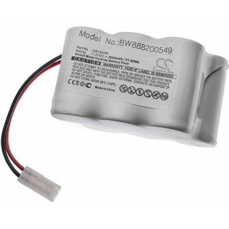 vhbw Replacement Battery compatible with Euro Pro / Shark XB1946W Vacuum Cleaner Home Cleaner (3000mAh, 7.2V, NiMH)
