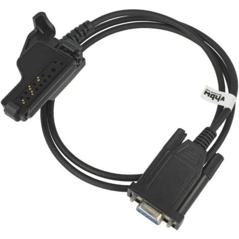 vhbw Serial Cable Converter RS-232 compatible with Motorola MTS2010, MTS2013, MTX8000, MTX838, MTX9000, XTS3000, XTS3500 Radio Devices - Cable, black