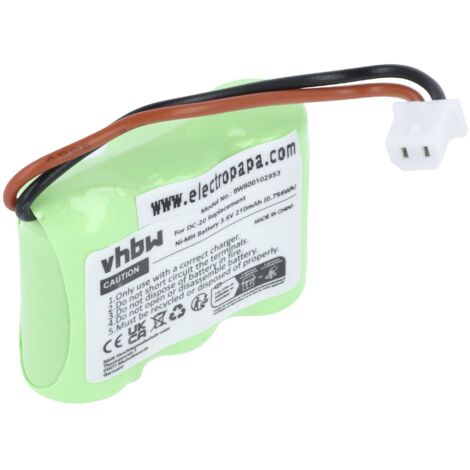 vhbw Battery Replacement for Dogtra DC-20 for Dog Collar Trainer (210mAh, 3.6V, NiMH)
