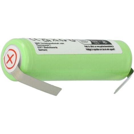 vhbw Replacement Battery compatible with Universal 5280, 5281/1 Lady Braun Style, 5575 Electric Toothbrush (2500mAh, 1.2V, NiMH)
