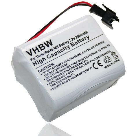 vhbw Replacement Battery compatible with Tivoli PAL MA-1, PAL MA-2, PAL  MA-3, PAL+, iPAL MA-1, iPAL MA-2 Digital Radio (2000mAh, , NiMH)