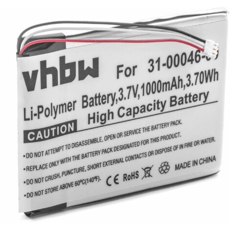 Batteria Garmin Nüvi 2789 LMT, 3,7V 1200mAh Li-Ion, Ricambio Di Alta Qualità, Nero