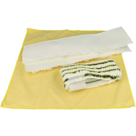 vhbw 4-Part Microfibre Cloth Set compatible with Kärcher SC 1402 B, SC 1502, SC 1502 B, SC 1702, SC 1702 B Steam Cleaner