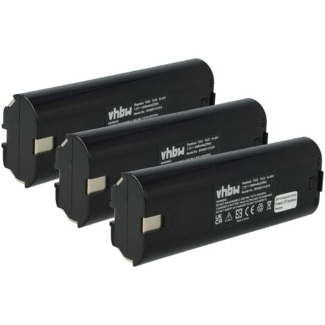 vhbw 3x Battery Replacement for Makita 7033 for Electric Power Tools (3000 mAh, NiMH, 7.2 V)