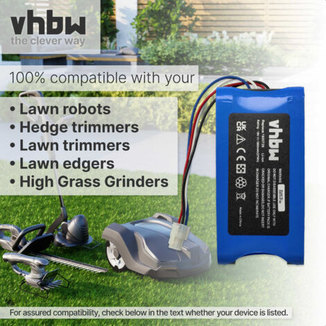 vhbw Battery Replacement for Yard Force GMBE-SP10283, GMBE-SP11571 for Lawnmower (1500mAh, 18 V, Li-Ion)