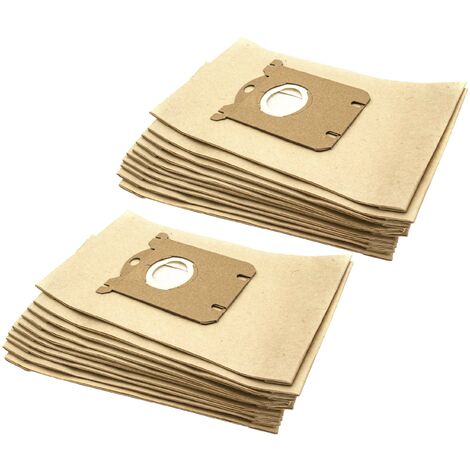vhbw 20x Vacuum Cleaner Bag compatible with Philips HR 6999 Sydney, Helsinki City Line, HR 6999, HR 6914 Berlin, HR 6999 Expression - Brown