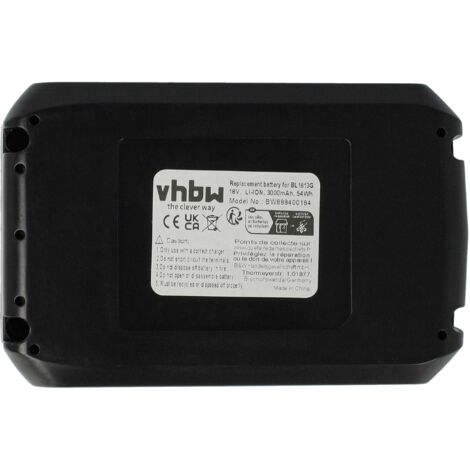 EXTENSILO 2x Batteries remplacement pour Makita BL1830G pour outil électrique (6000 mAh, Li-ion EXTENSILO 2x Batteries remplacement pour Makita BL1830G pour outil électrique (6000 mAh, Li-ion