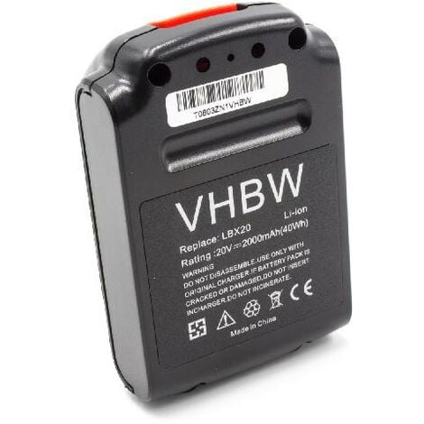 36V 2000/2500mAh Lithium Battery Compatible with Black & Decker